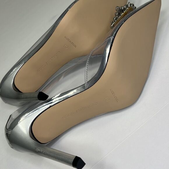 Good American Women’s Glass Cinder-f*cking-rella Pump Size 10 - Picture 8 of 10